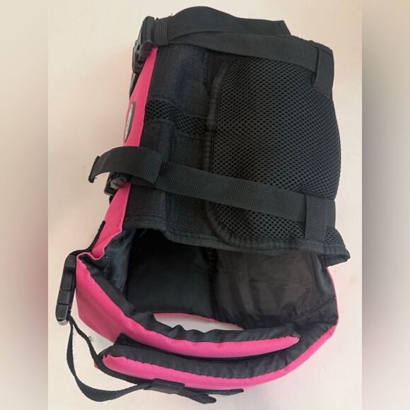 Dog Life Jacket, Boating Swimming Vest Enhanced Visibility Buoyancy, Pink Medium - Picture 10 of 12